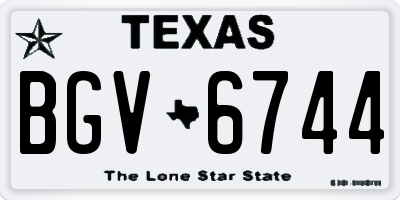 TX license plate BGV6744