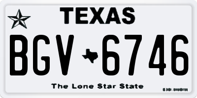 TX license plate BGV6746