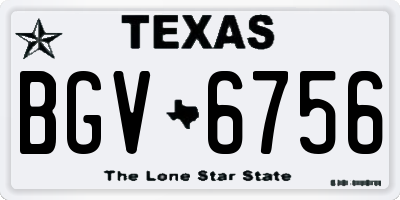 TX license plate BGV6756