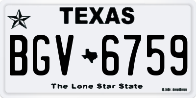 TX license plate BGV6759