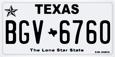TX license plate BGV6760