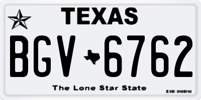 TX license plate BGV6762