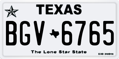 TX license plate BGV6765