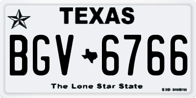 TX license plate BGV6766
