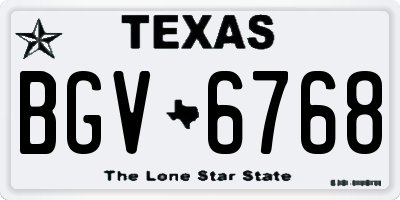 TX license plate BGV6768