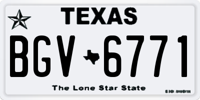 TX license plate BGV6771