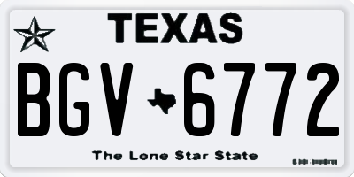 TX license plate BGV6772