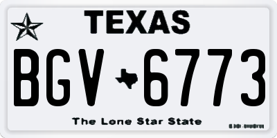 TX license plate BGV6773