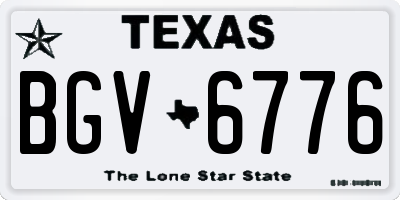 TX license plate BGV6776