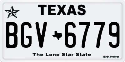 TX license plate BGV6779