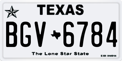 TX license plate BGV6784