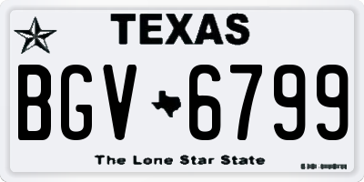 TX license plate BGV6799