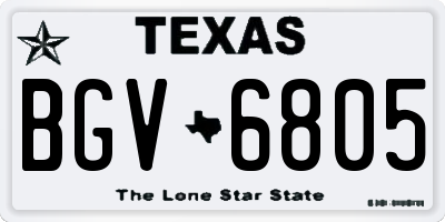 TX license plate BGV6805