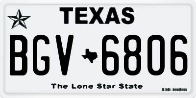 TX license plate BGV6806