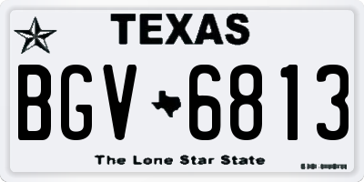 TX license plate BGV6813