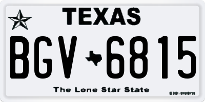 TX license plate BGV6815
