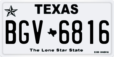 TX license plate BGV6816