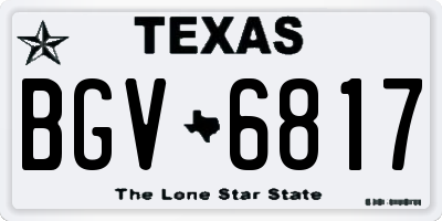 TX license plate BGV6817
