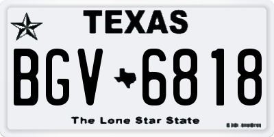 TX license plate BGV6818