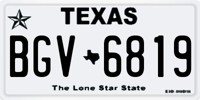 TX license plate BGV6819