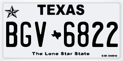 TX license plate BGV6822