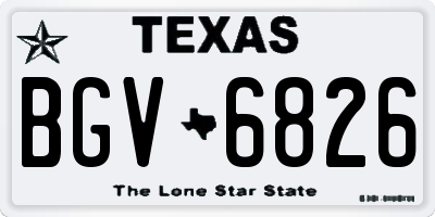 TX license plate BGV6826