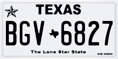TX license plate BGV6827