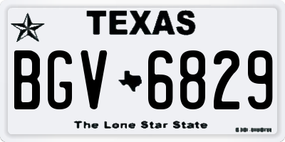 TX license plate BGV6829