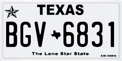 TX license plate BGV6831