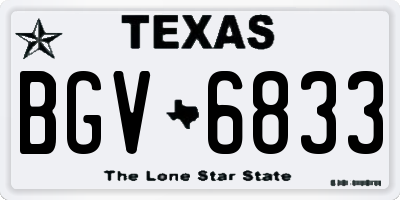 TX license plate BGV6833