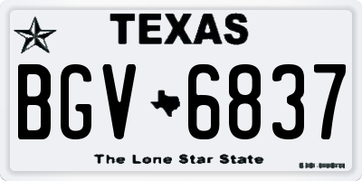 TX license plate BGV6837