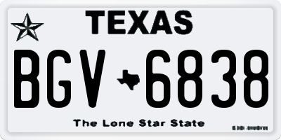 TX license plate BGV6838