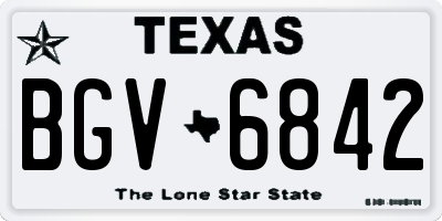 TX license plate BGV6842