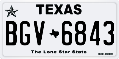 TX license plate BGV6843