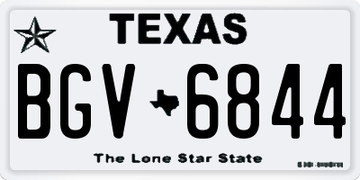 TX license plate BGV6844