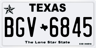 TX license plate BGV6845