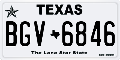 TX license plate BGV6846