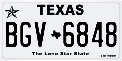 TX license plate BGV6848