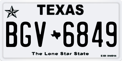 TX license plate BGV6849