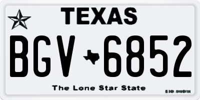 TX license plate BGV6852