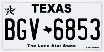 TX license plate BGV6853
