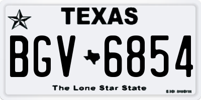 TX license plate BGV6854