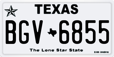 TX license plate BGV6855
