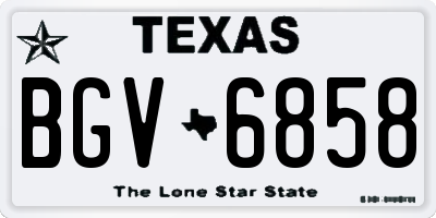 TX license plate BGV6858
