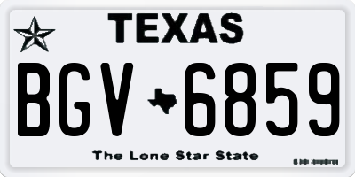 TX license plate BGV6859