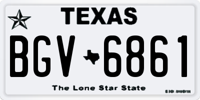 TX license plate BGV6861