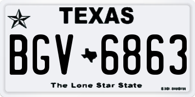 TX license plate BGV6863