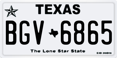 TX license plate BGV6865