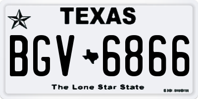TX license plate BGV6866