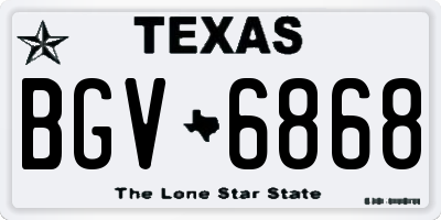 TX license plate BGV6868